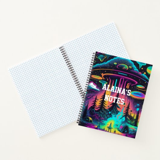 Personalisiert Psychedelic UFO Fantasy Art Notizblock (Innenseite)