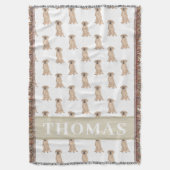 Personalisiert Puggle Decke (Vorderseite Vertikal)