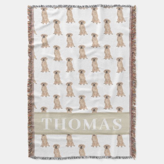 Personalisiert Puggle Decke (Vorderseite Vertikal)