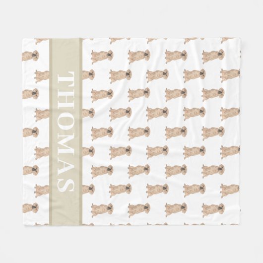 Personalisiert Puggle Fleecedecke (Vorderseite (Horizontal))