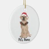 Personalisiert Puggle Keramik Ornament (Rechts)