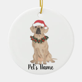Personalisiert Puggle Keramik Ornament