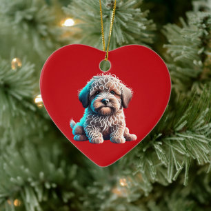 Personalisiert Pullman Welppy Christmas Red Keramik Ornament