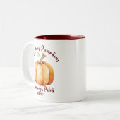 Personalisiert Pumpkin Zweifarbige Tasse (Vorderseite Links)