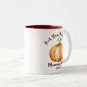 Personalisiert Pumpkin Zweifarbige Tasse (VorderseiteRechts)