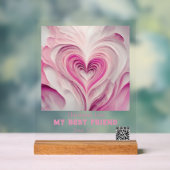 Personalisiert "Pure Liebe" - Mein bester Freund Acrylschild (Neutral)