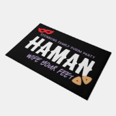Personalisiert Purim Shtick Funny Haman Wipe Feet Fußmatte (Schrägansicht)