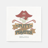 Personalisiert Putt Pirates Golfing Hobby Paper Na Serviette (Vorderseite)