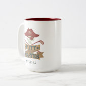 Personalisiert Putt Pirates Golfing Hobby Zweifarbige Tasse (Vorderseite Links)