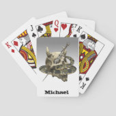 Personalisiert Python Snake Demon Skull Spielkarten (Rückseite)