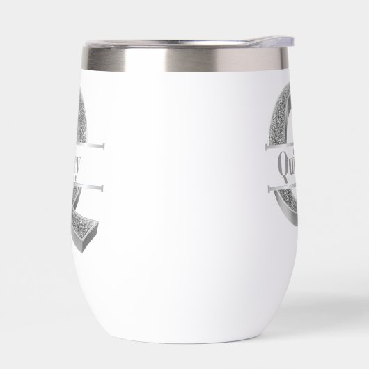 Personalisiert Q Erste Silver Monogramm Ihr Name (Links)