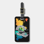 Personalisiert Q Erste Silver Monogramm Ihr Name Gepäckanhänger (Vorderseite vertikal)