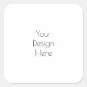 Personalisiert Quadratischer Aufkleber (Vorderseite)