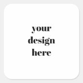Personalisiert Quadratischer Aufkleber (Vorderseite)