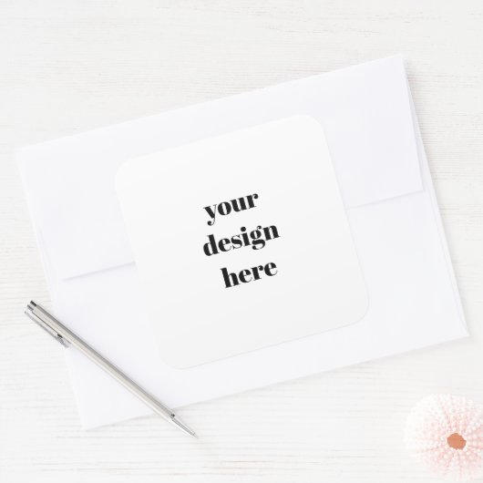 Personalisiert Quadratischer Aufkleber (Umschlag)