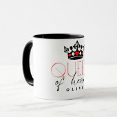 Personalisiert Queen Crown Tasse (Vorderseite Links)