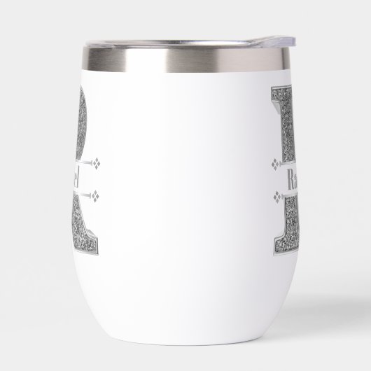 Personalisiert R Initial Silver Monogram Ihr Name (Links)