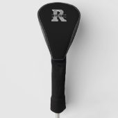 Personalisiert R Initial Silver Monogram Ihr Name Golf Headcover (Vorderseite)