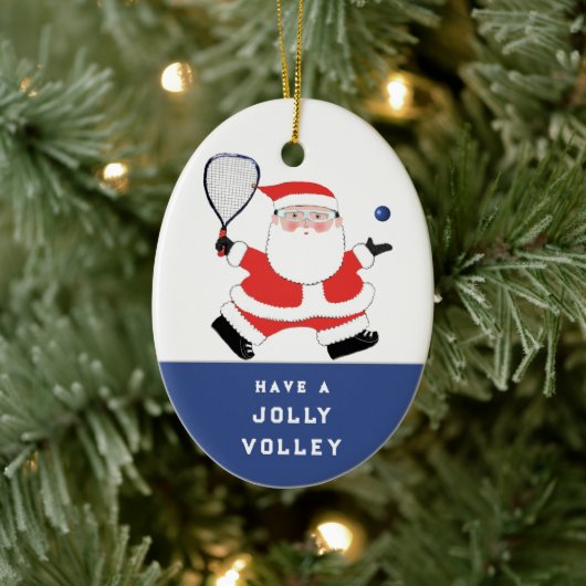 Personalisiert Racquetball 2023 Weihnachten Keramik Ornament (Baum)