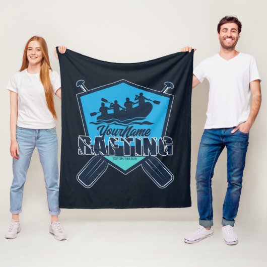 Personalisiert Rafting Whitewater River Adventure Fleecedecke (Beispiel)