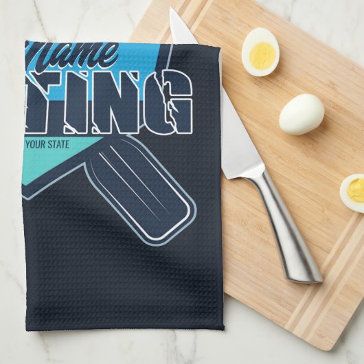 Personalisiert Rafting Whitewater River Adventure Geschirrtuch (Viertel Falte)