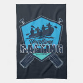 Personalisiert Rafting Whitewater River Adventure Geschirrtuch (Vertikal)