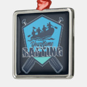 Personalisiert Rafting Whitewater River Adventure Ornament Aus Metall (Links)