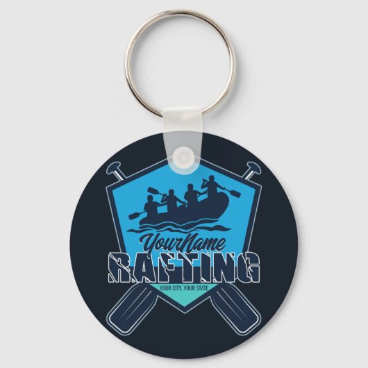Personalisiert Rafting Whitewater River Adventure Schlüsselanhänger (Vorderseite)