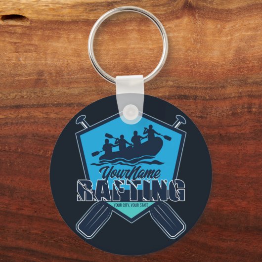 Personalisiert Rafting Whitewater River Adventure Schlüsselanhänger (Vorderseite)