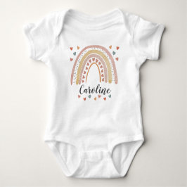 Personalisiert Rainbow Baby Girl Baby Strampler