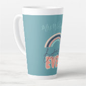 Personalisiert Rainbow Best Teacher Ever School Milchtasse (Linke Ecke)