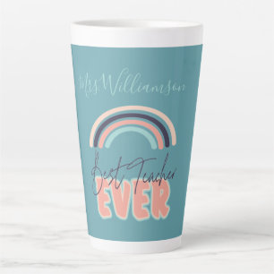 Personalisiert Rainbow Best Teacher Ever School Milchtasse