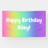Personalisiert Rainbow Birthday Banner (Horizontal)