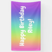 Personalisiert Rainbow Birthday Banner (Vertikal)