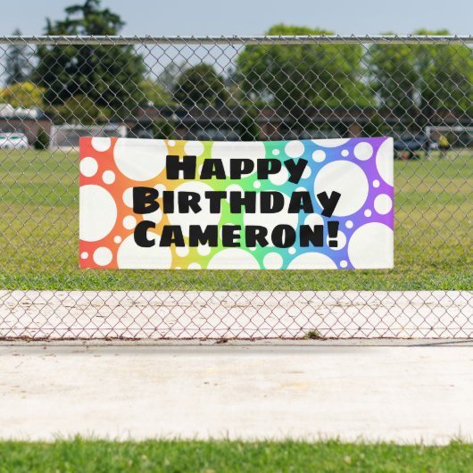 Personalisiert Rainbow Birthday Banner (Insitu)