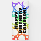 Personalisiert Rainbow Birthday Banner (Vertikal)