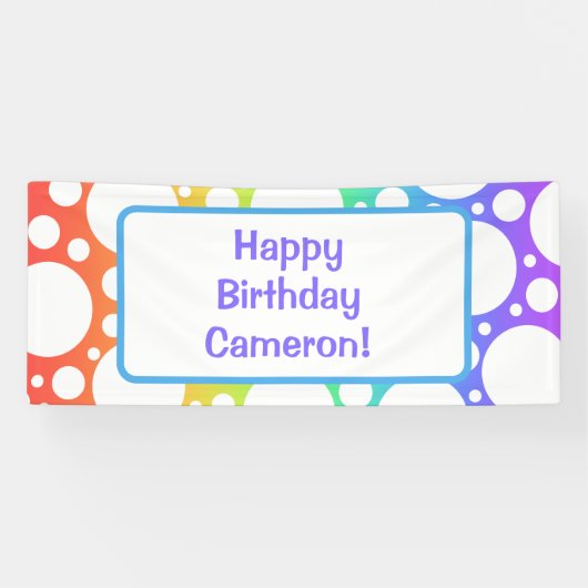Personalisiert Rainbow Birthday Banner (Horizontal)