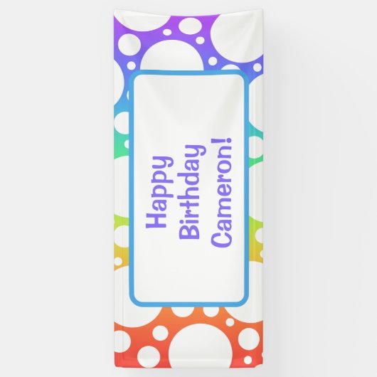 Personalisiert Rainbow Birthday Banner (Vertikal)