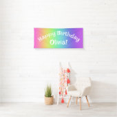 Personalisiert Rainbow Birthday Banner (Insitu)