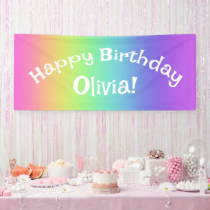 Personalisiert Rainbow Birthday Banner