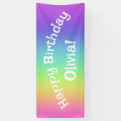 Personalisiert Rainbow Birthday Banner (Vertikal)