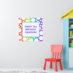 Personalisiert Rainbow Birthday Poster