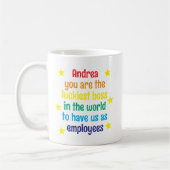 Personalisiert Rainbow Funny Boss Gift Kaffeetasse (Links)