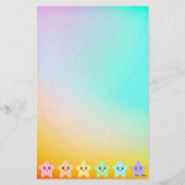 Personalisiert Rainbow Gradient Little Stars Kawai (Rückseite)