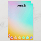 Personalisiert Rainbow Gradient Little Stars Kawai (Vorne/Hinten)