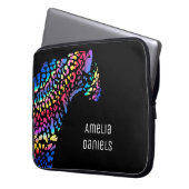 Personalisiert Rainbow Jaguar Laptopschutzhülle (Vorderseite Links)