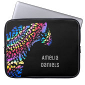 Personalisiert Rainbow Jaguar Laptopschutzhülle (Vorderseite)