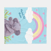 Personalisiert Rainbow Koala Animal Fleece Blanket (Vorderseite (Horizontal))