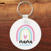 Personalisiert Rainbow Mama - Muttertag Schlüsselanhänger (Vorderseite)