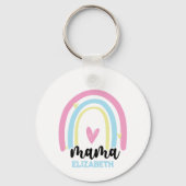 Personalisiert Rainbow Mama - Muttertag Schlüsselanhänger (Rückseite)
